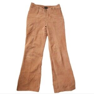 Mossimo Vintage Suede Leather Pants Women's 6 Flare High Rise Boho 70s Festival